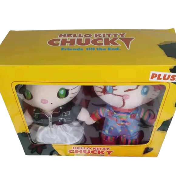 JAPAN EXCLUSIVE & COLLECTOR'S ITEM - Hello Kitty x Chucky 9 Inch Plushie Set - Picture 4 of 14